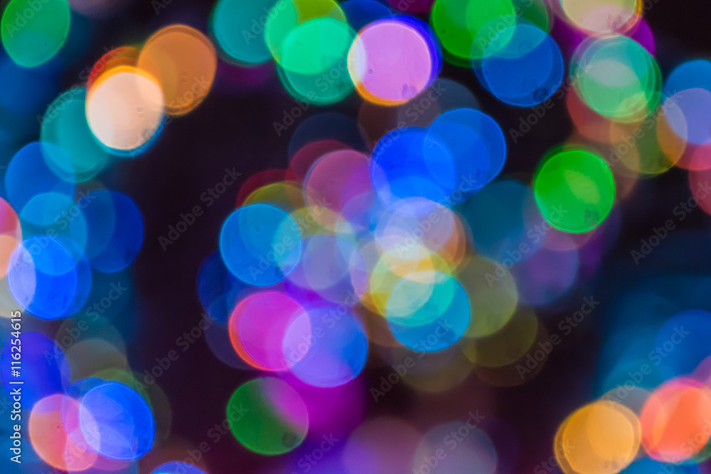 Colorful spiral LED bokeh background