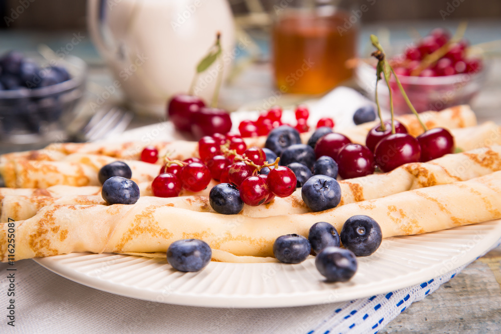 pancakes with berry pancakes with berry