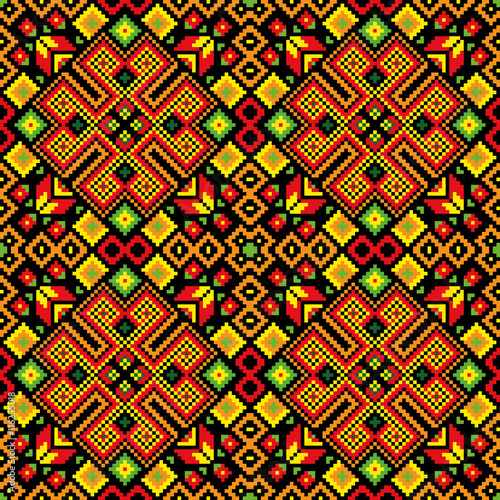 Ethnic mosaic ornamental background vector