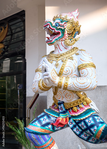 Giant stucco work decorated of Sala Chalermkrung Royal Theatre, Bangkok, Thailand.