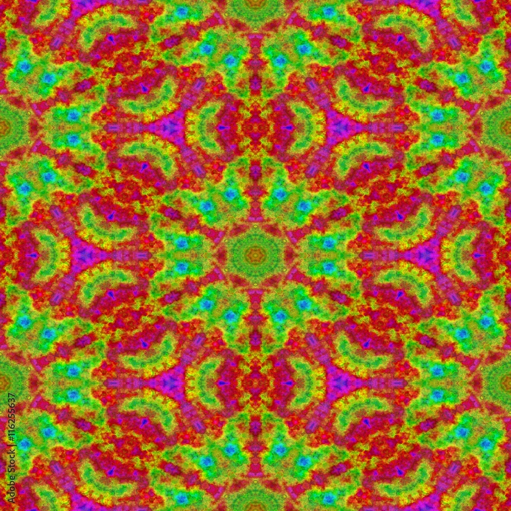 Kaleidoscopic pattern (green and red) Kaleidoscopic pattern (green and red)