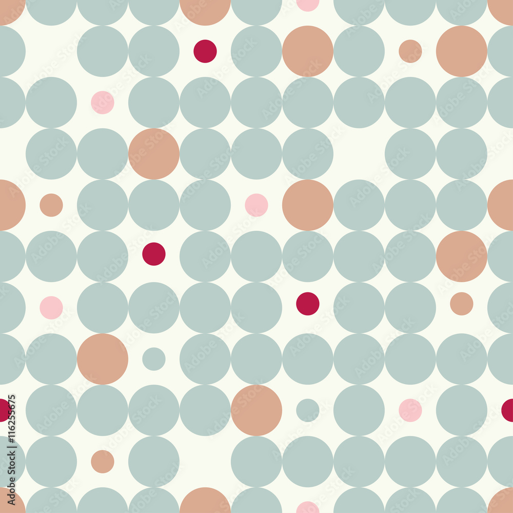 Seamless vector decorative background with circles, buttons and polka dots. Print. Cloth design, wallpaper. Seamless vector decorative background with circles, buttons and polka dots. Print. Cloth design, wallpaper.