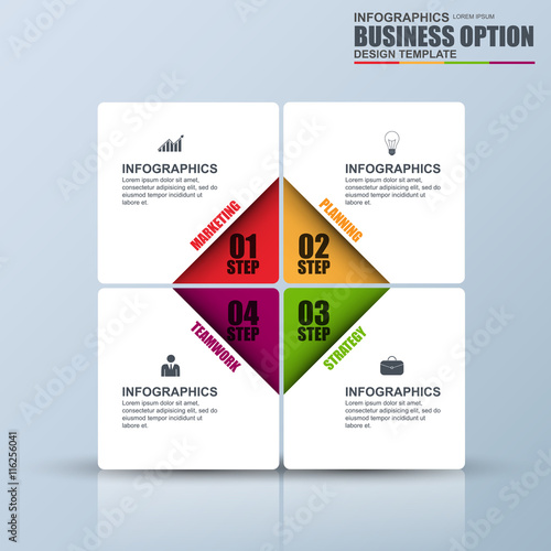 Abstract 3D business geometric Infographic