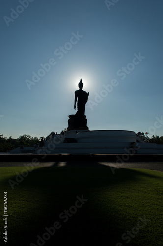 Silhouette Buddha Statue at Phutthamonthon Phutthamonthon Road l