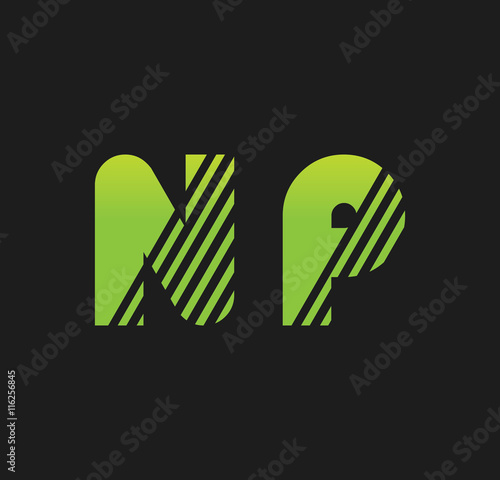 np initial green with strip