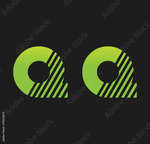 qq initial green with strip