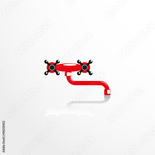 Water faucet. Vector icon.