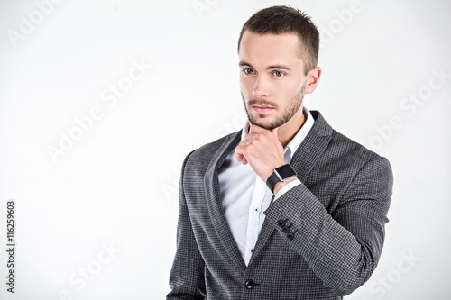 Young man with smart watch