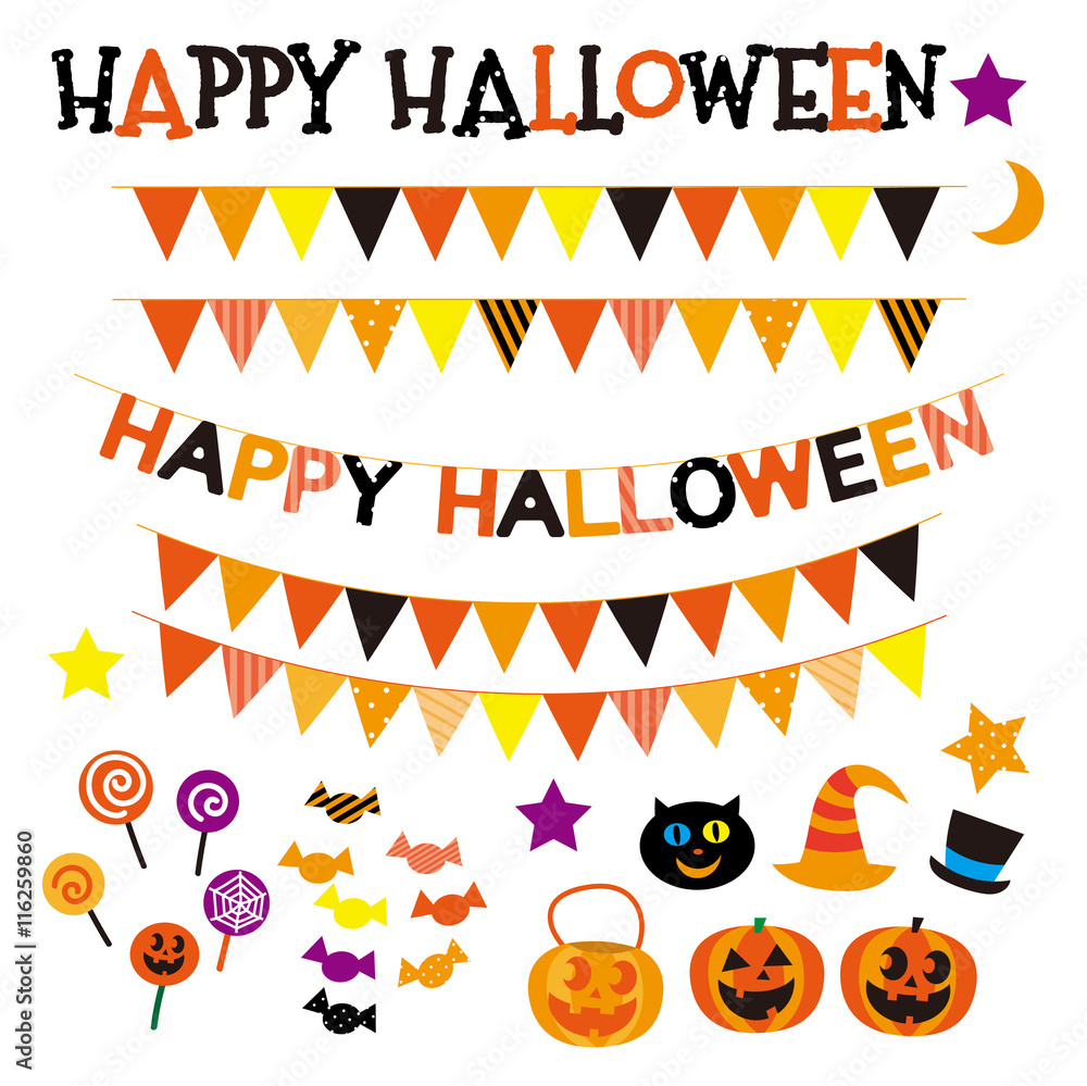 ハロウィン 素材 セット Stock Illustration Adobe Stock ハロウィン 素材 セット Stock Illustration Adobe Stock