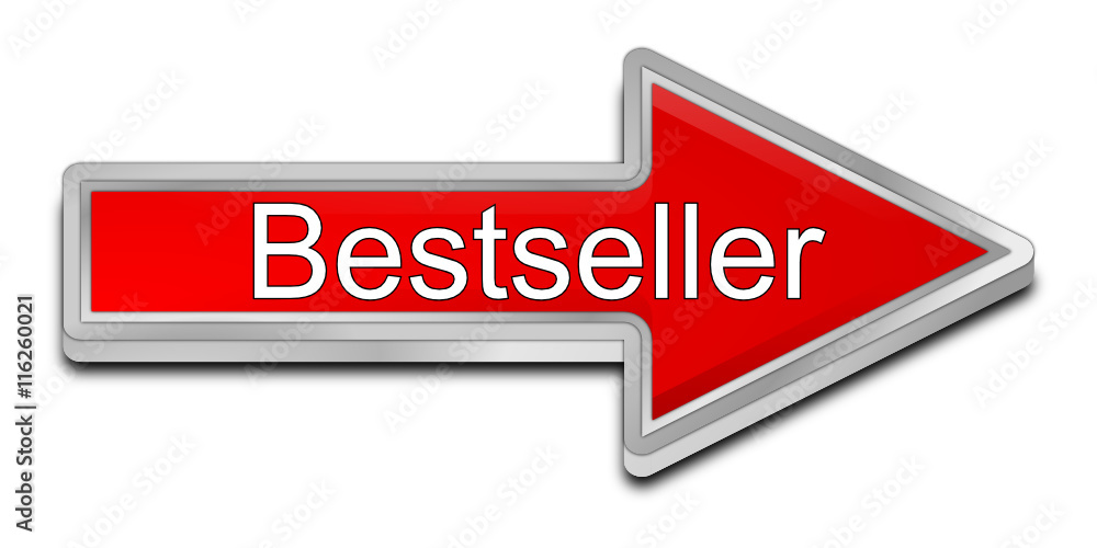 Bestseller arrow button - 3D illustration Bestseller arrow button - 3D illustration