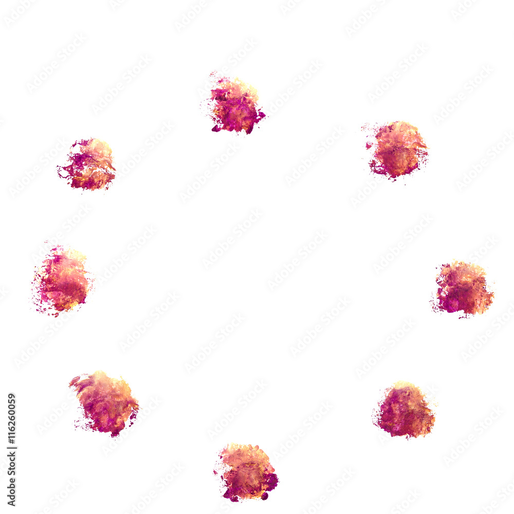 Brush imprints isolated on white. Brush imprints isolated on white.