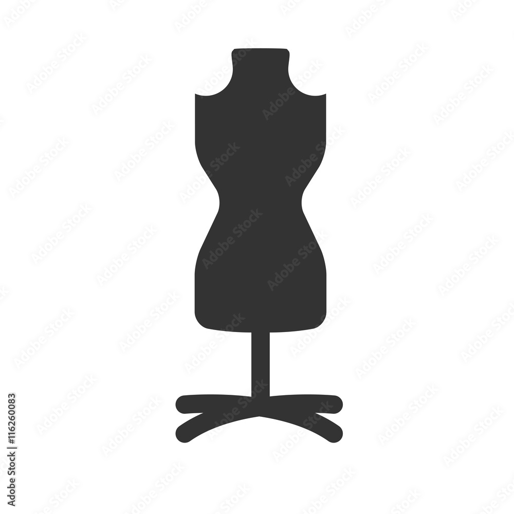 Clothing Mannequin Icon Flat Vector Repair Stock Vector (Royalty