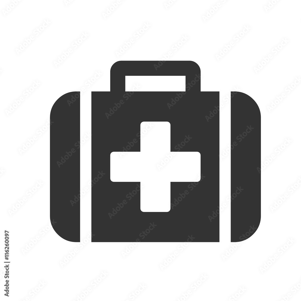 Medical kit icon. First aid sign. Flat icon of medical kit isolated on white background. Vector illustration. Medical kit icon. First aid sign. Flat icon of medical kit isolated on white background. Vector illustration.