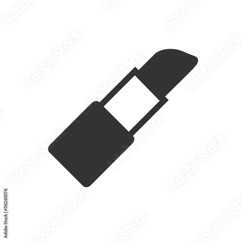 Lipstick icon. Simple flat logo of lipstick isolated on white background. Vector illustration. photo