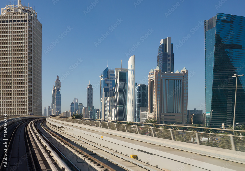 metro subway tracks in the united arab emirates