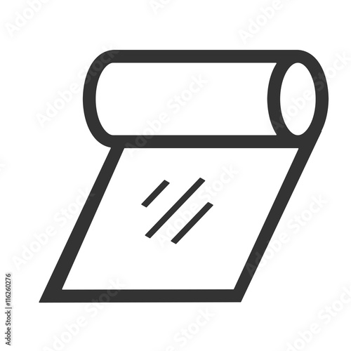 Tissue icon. Tissue sign. Simple flat logo of tissue on white background. Vector illustration.