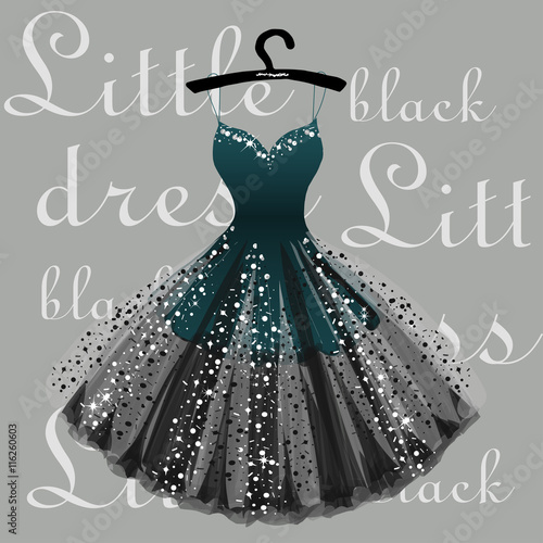 fantastic dress hand drawn vector illustration