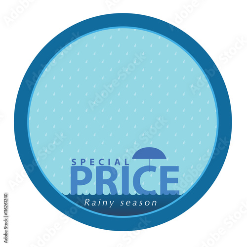 Special price on rainy season event logo photo