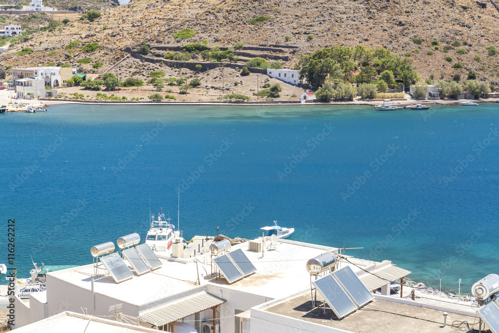 solar, water heater in greek island