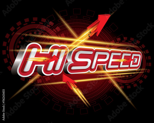 Hi Speed Concept vector