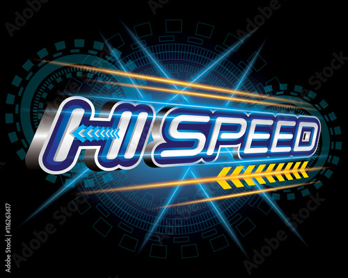 Hi Speed Concept vector