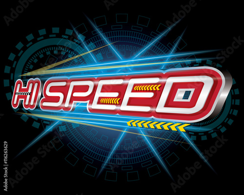 Hi Speed Concept vector