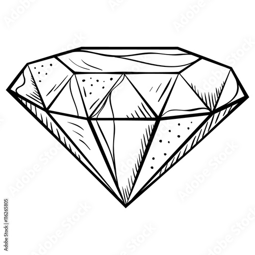 doodle style diamond
