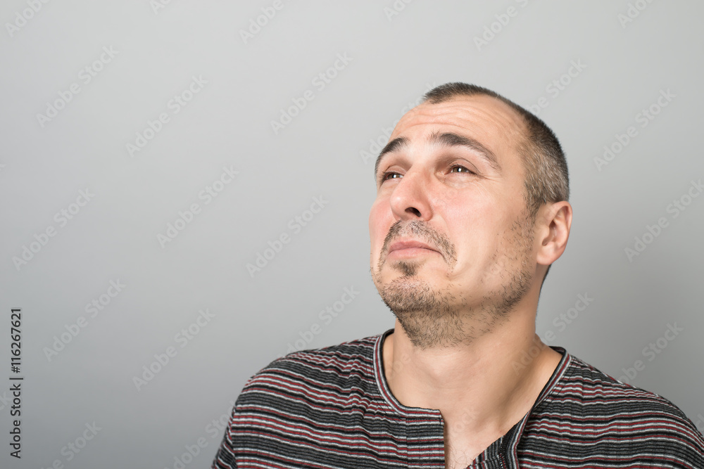 Fototapeta premium man cries