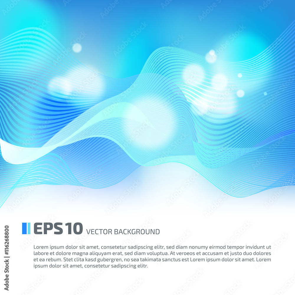 Glossy white circle on a blue background with blue lines.