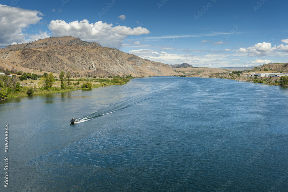 The Columbia River is the largest river in the Pacific Northwest. By volume, the Columbia is the fourth largest river in the United States. In this section It provides water for fruit production. The Columbia River is the largest river in the Pacific Northwest. By volume, the Columbia is the fourth largest river in the United States. In this section It provides water for fruit production.