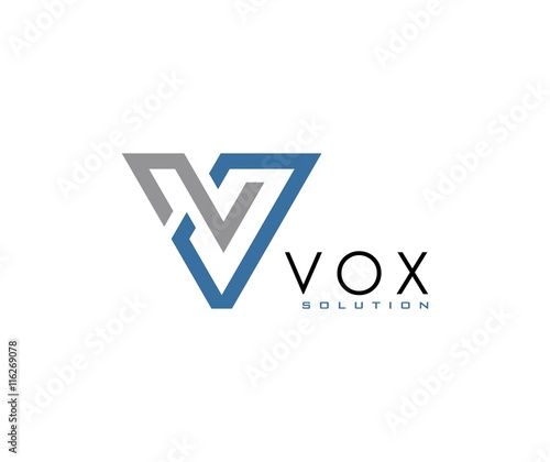 V letter logo