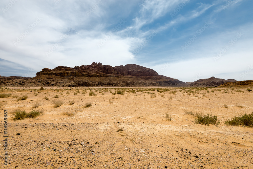 Wadi rum desert landscape, Jordan Wadi rum desert landscape, Jordan