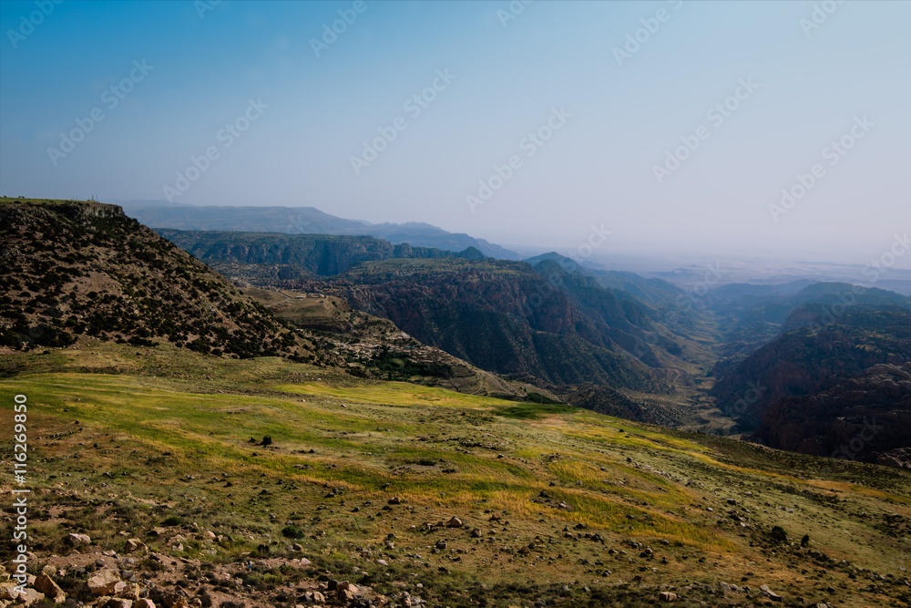 Naklejka premium mountains in Jordan near Dead sea.