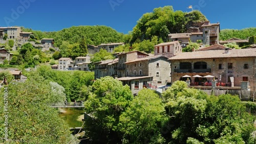 Ancient city in Catalonia - Rupit, witch city photo