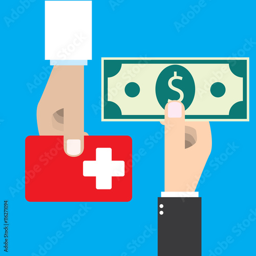 Money exchange with health care