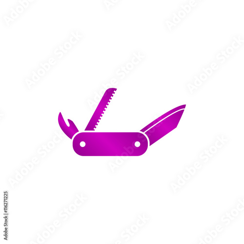 swiss knife icon. Flat