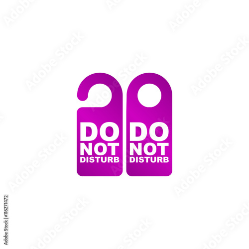 Do Not Disturb Sign. Vector illustration