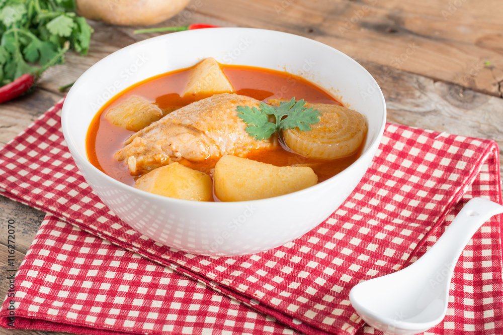 Chicken mussaman curry. Chicken mussaman curry.