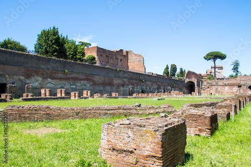 Fotografija the ruins of the Stadium on the Palatine Hill in Rome, Italy