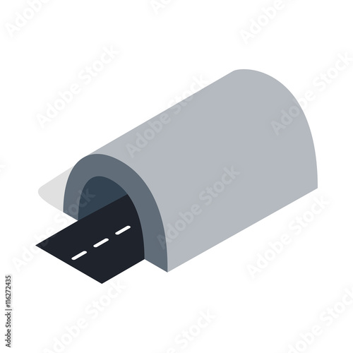 Tunnel icon in isometric 3d style isolated on white background