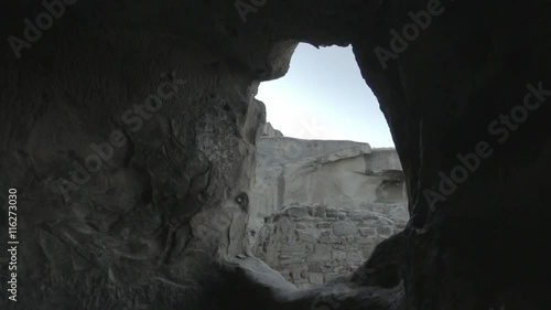 Panoramic view of Uplistsikhe, an ancient rock-hewn town near Gori in Georgia. photo