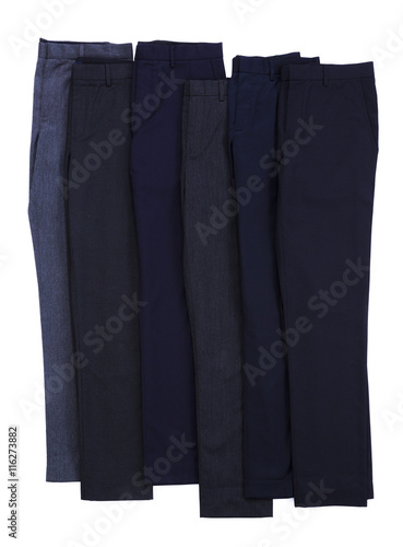 Woman working trousers group on background