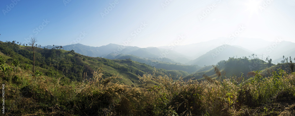 Chiang rai mountain panorama landscape