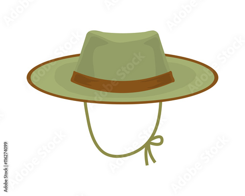 Hunter hat. Hunting equipment vector illustration. hat icon