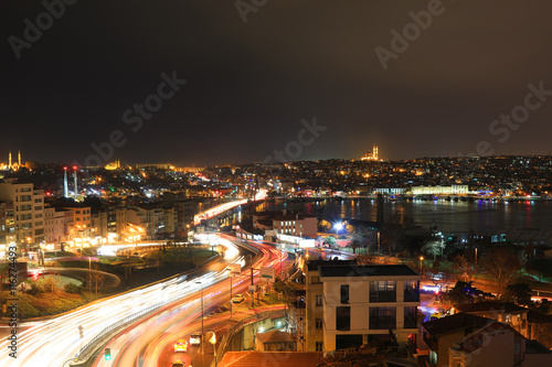 Istanbul city skyline at night © GVictoria