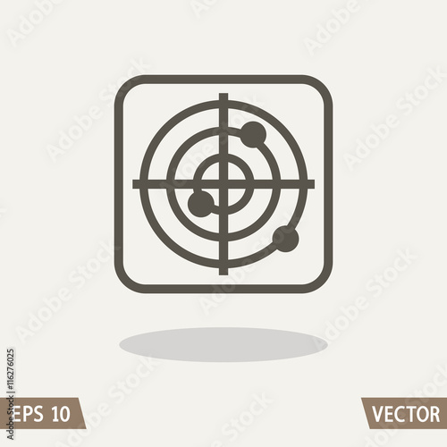 Target crosshair icon symbol isolated on light background. Vector illustration for web, packing design and commercial use.