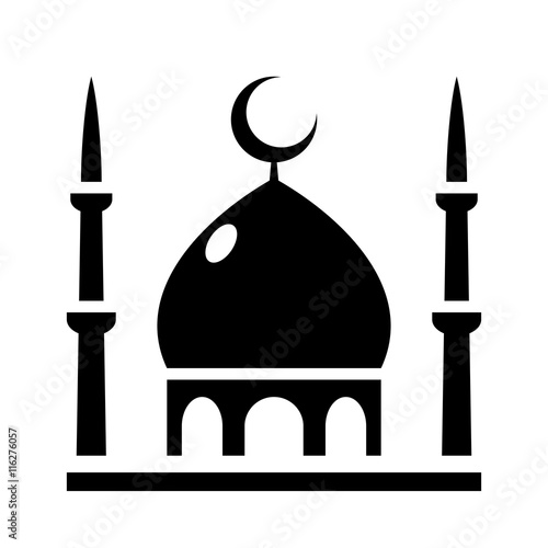 Mosque Icon, isolated vector illustration for web