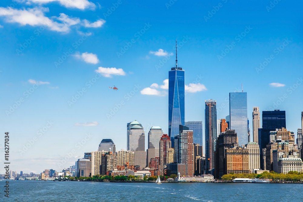 Fototapeta premium New York City panorama with Manhattan Skyline..