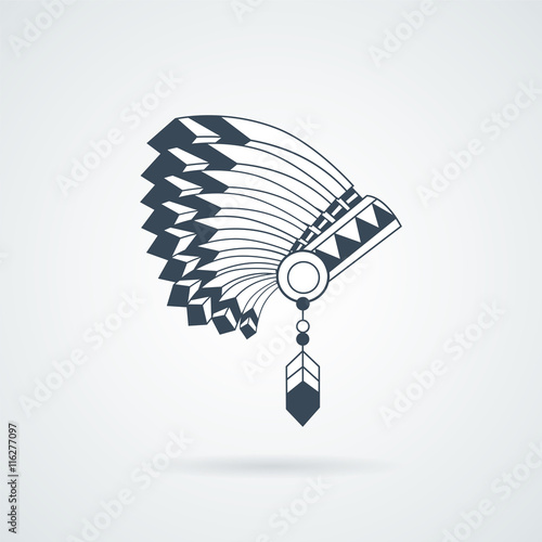 American Indian feathers war bonnet