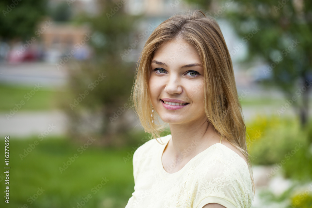 Portrait close up of young beautiful blonde woman Portrait close up of young beautiful blonde woman